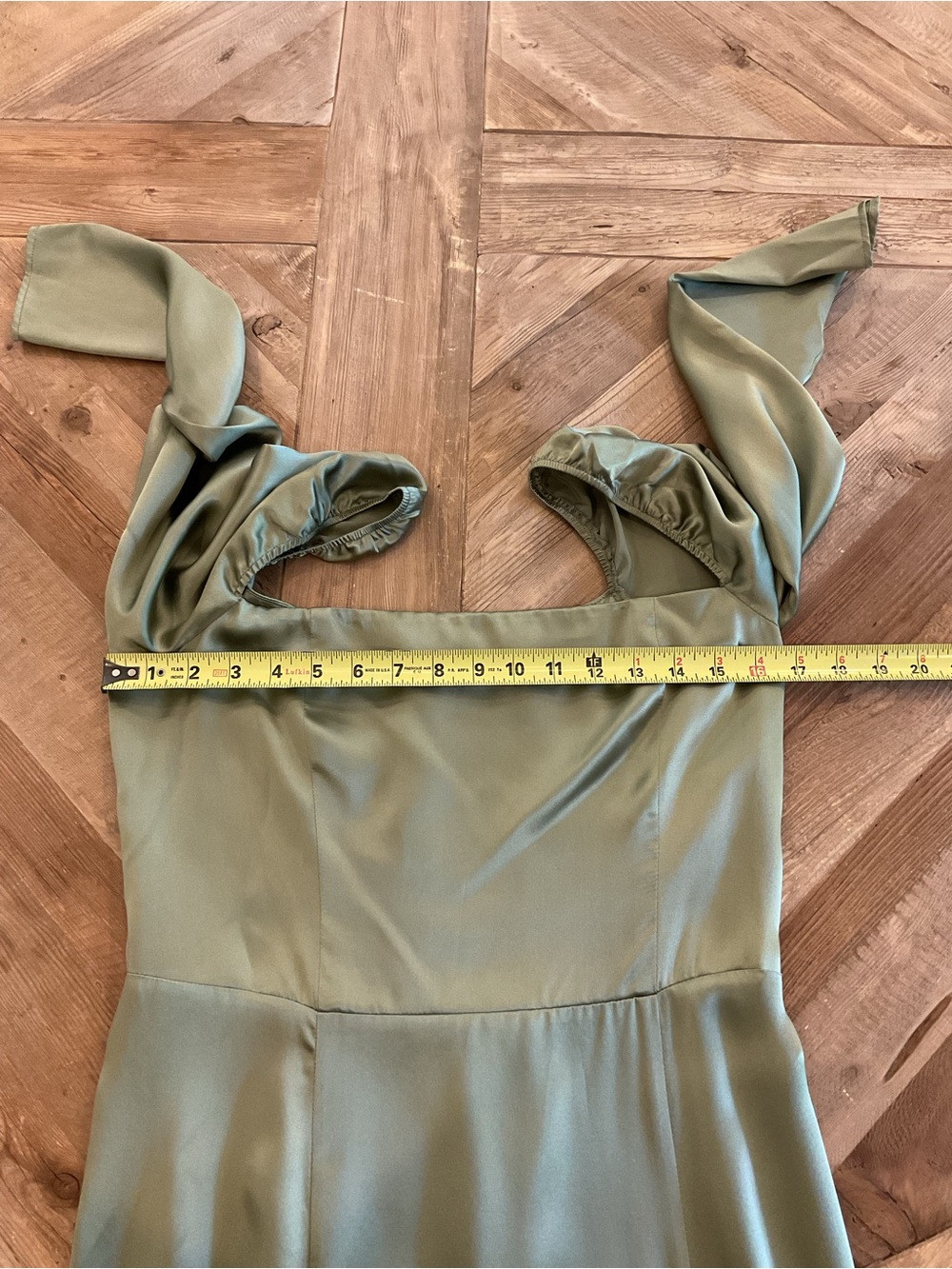 Reformation Maryanne Silk Midi Dress Sage Green - Picture 5 of 7